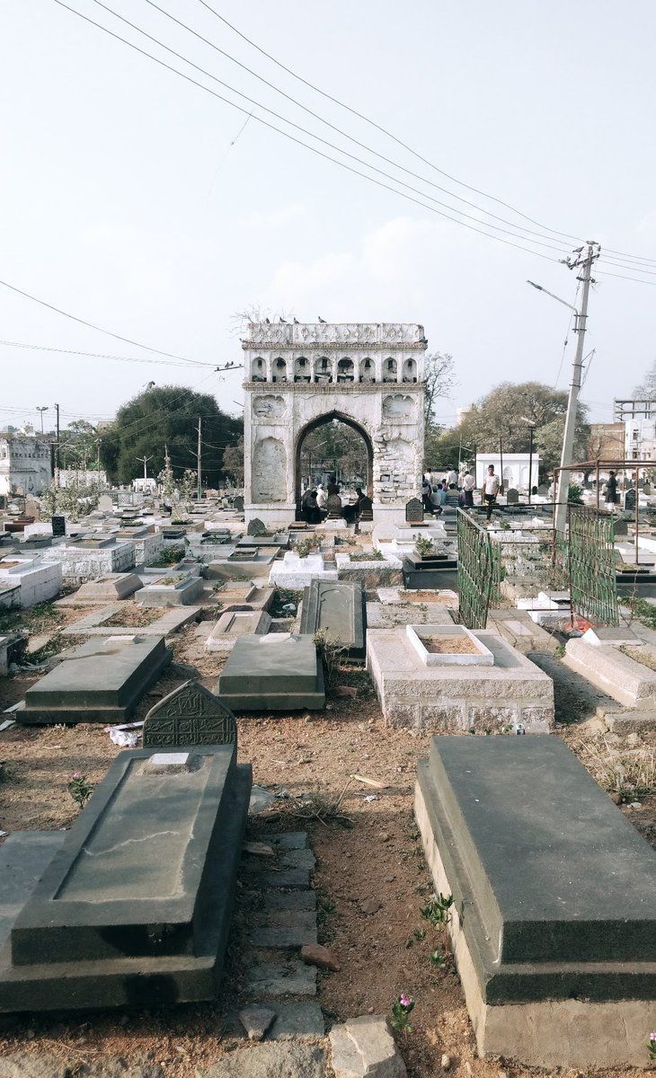 View of the graveyard