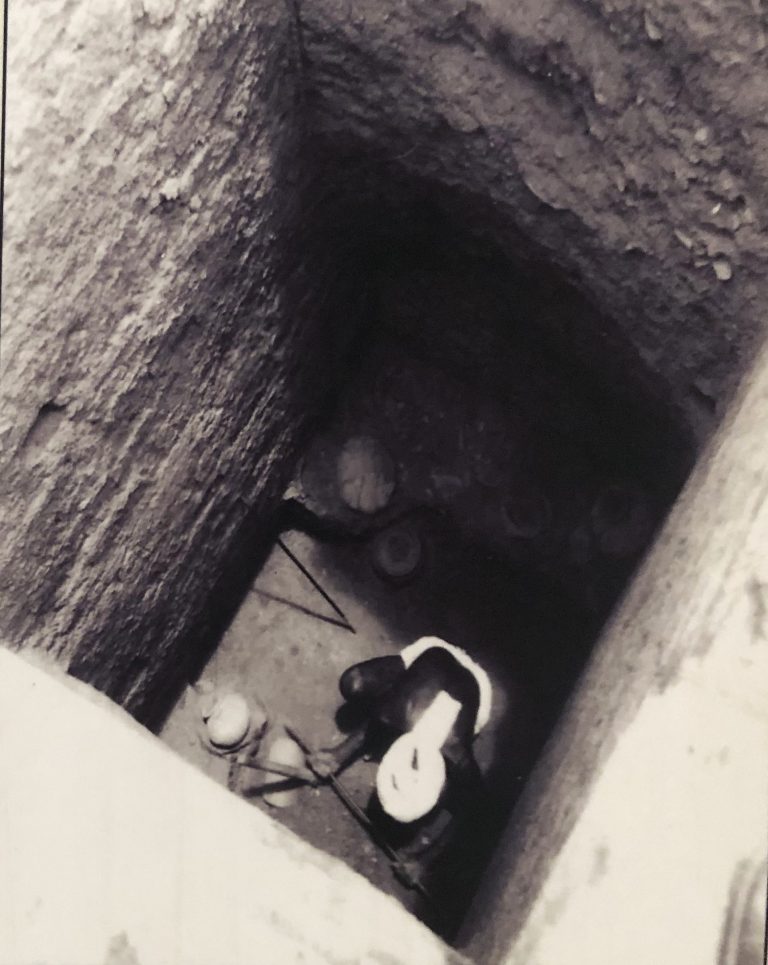 Inner view of brick well, Kondapur