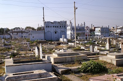 View of the graveyard