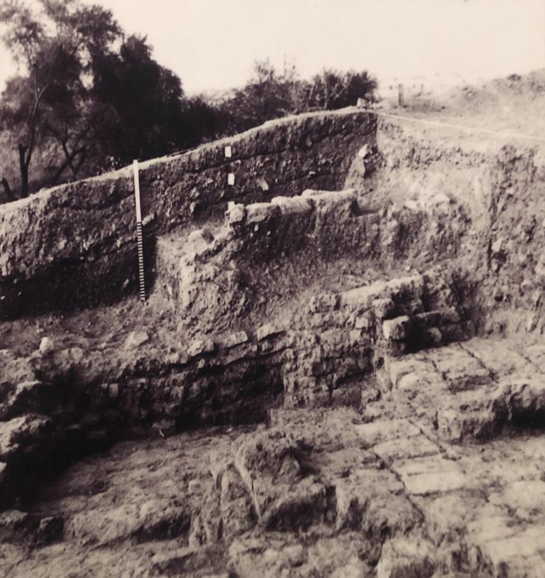 Brick walls on the mud fort, Kotilingala