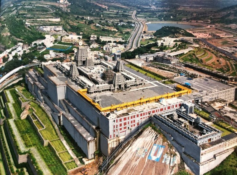 A bird's eye view of the temple,Yadadri