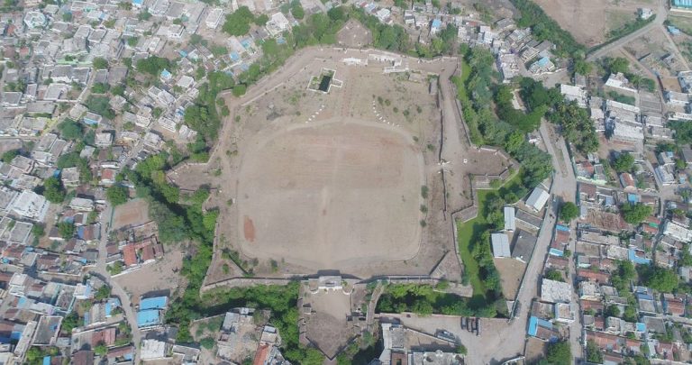 The aerial view of the star shaped fort,Jagtial Source : Twitter