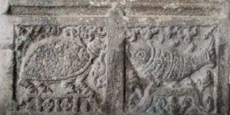 The carvings in the pillars of the temple, Raikal, Source: Youtube
