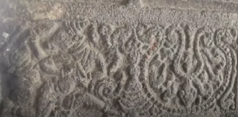 The carvings in the pillars of the temple, Raikal, Source: Youtube