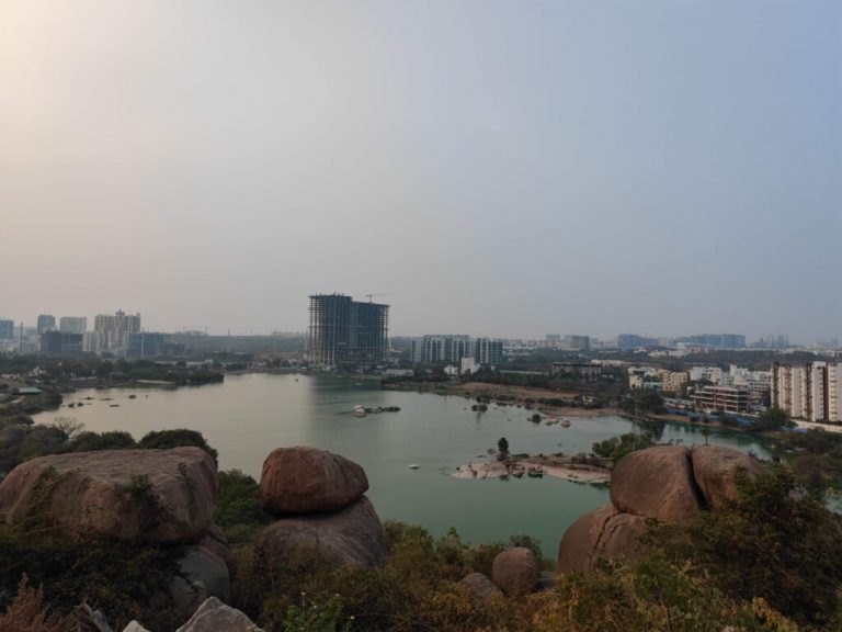 View of the lake from  Khajaguda Hill. Source:  Question of Cities